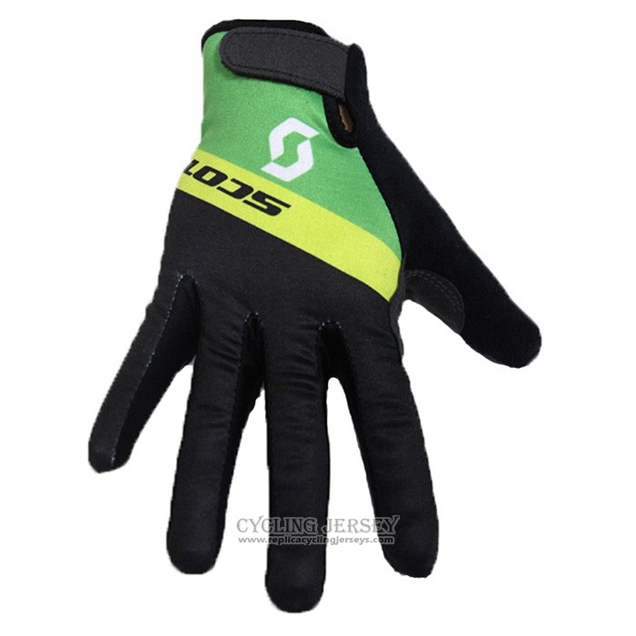 2020 Scott Full Finger Gloves Cycling Black Green